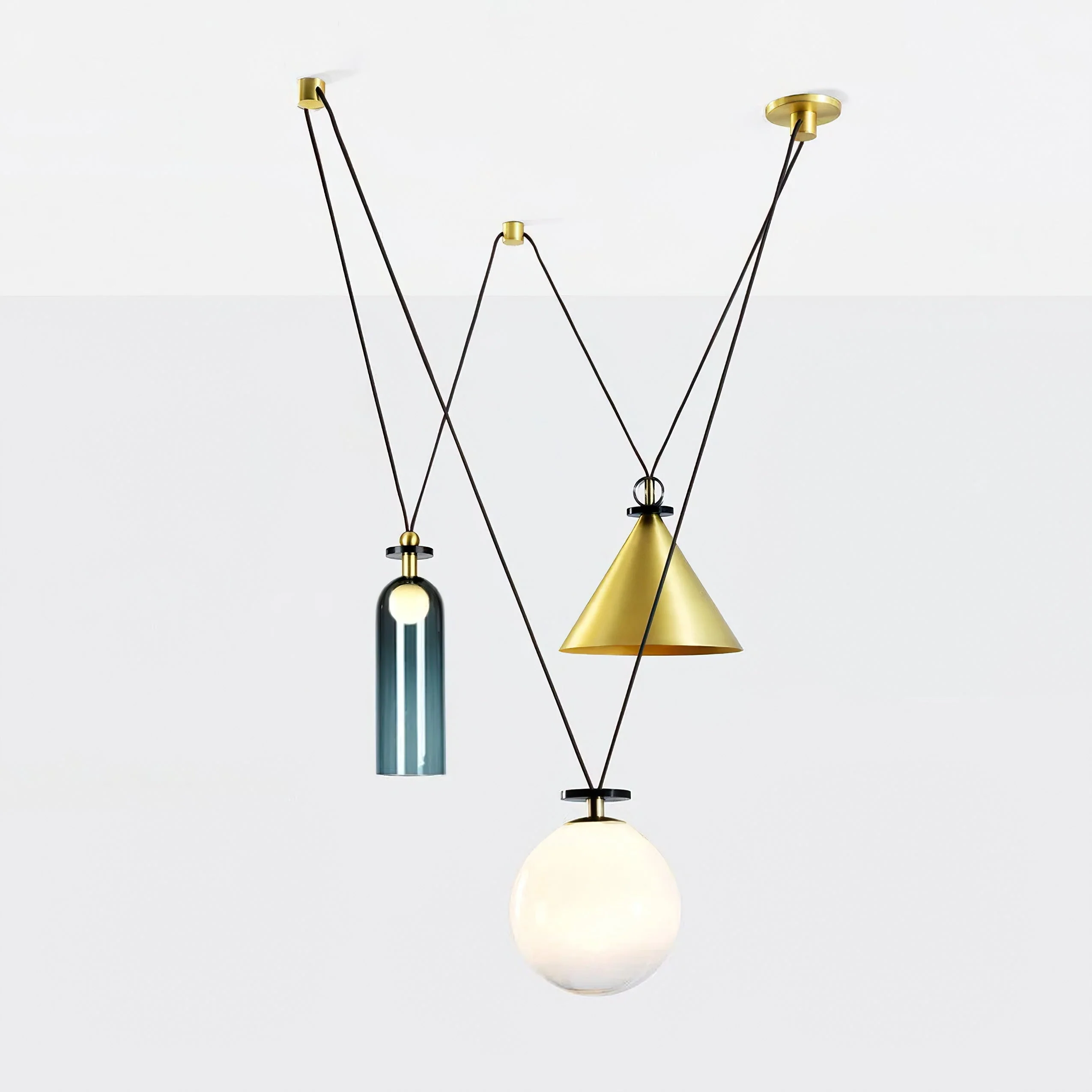 Lustra Chandelier Geometric Shape Art - Image 58