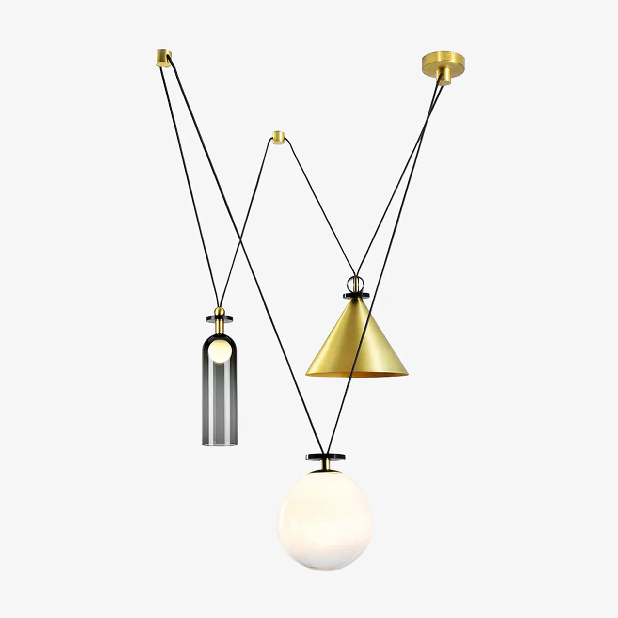 Lustra Chandelier Geometric Shape Art - Image 79