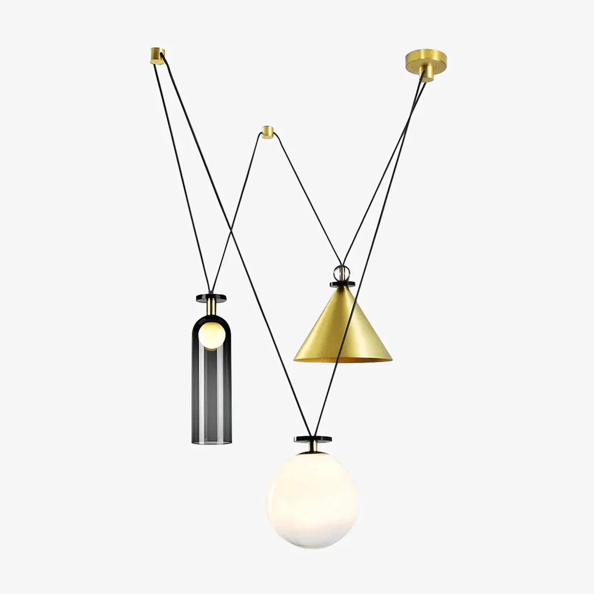 Lustra Chandelier Geometric Shape Art - Image 8