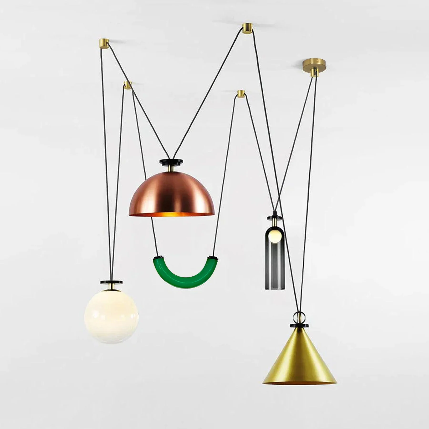 Lustra Chandelier Geometric Shape Art - Image 98