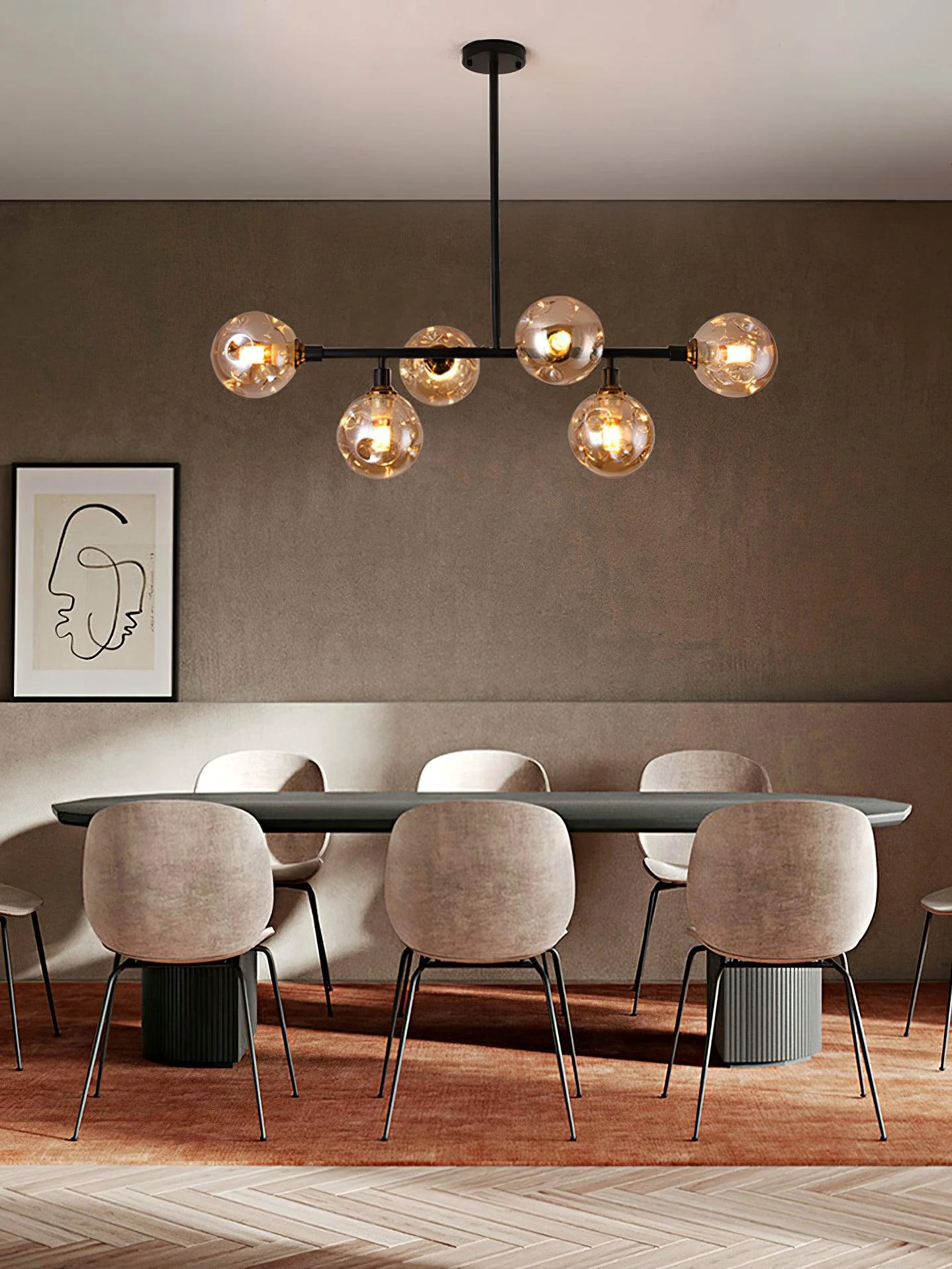 Lustra Chandelier Glass and - Image 12