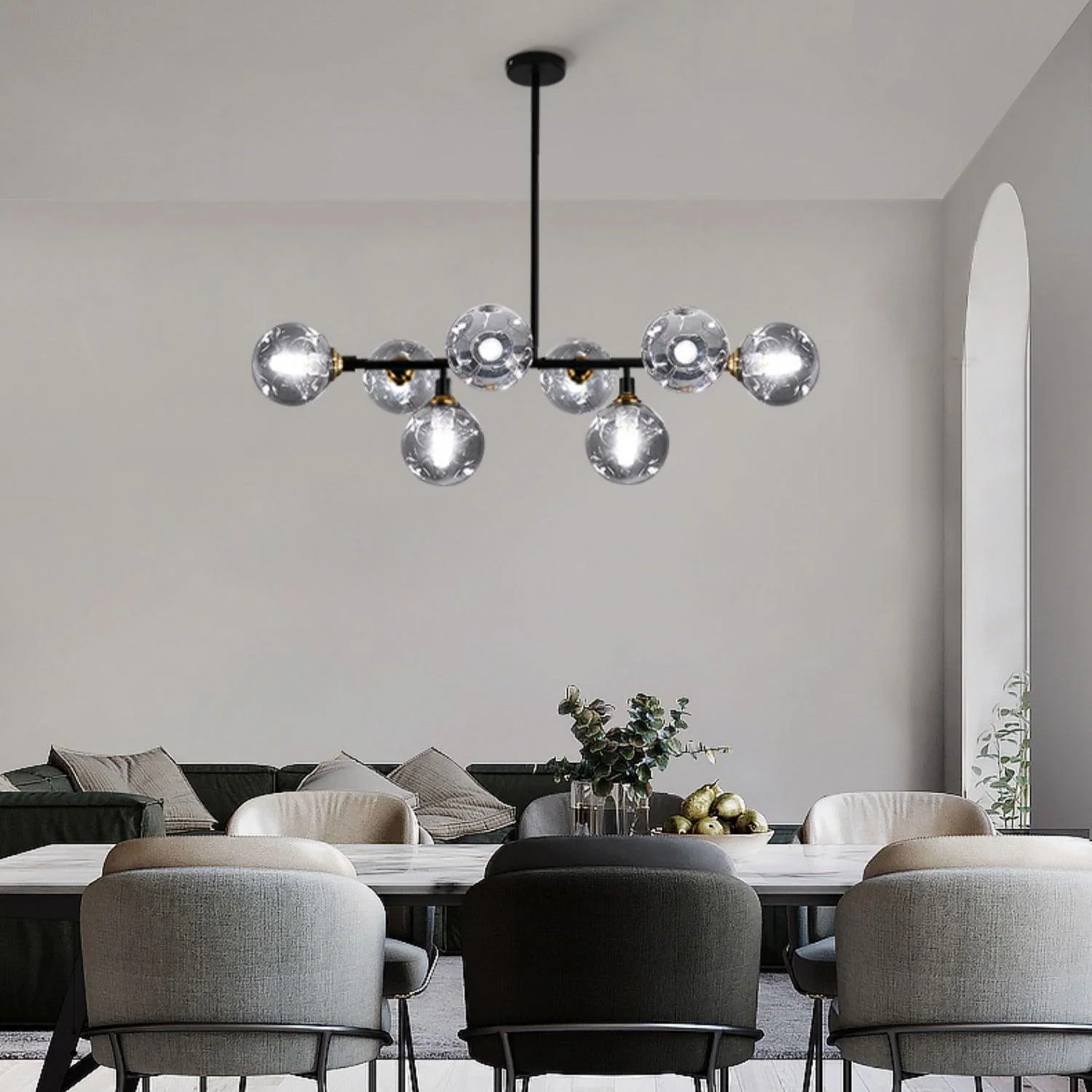 Lustra Chandelier Glass and - Image 14