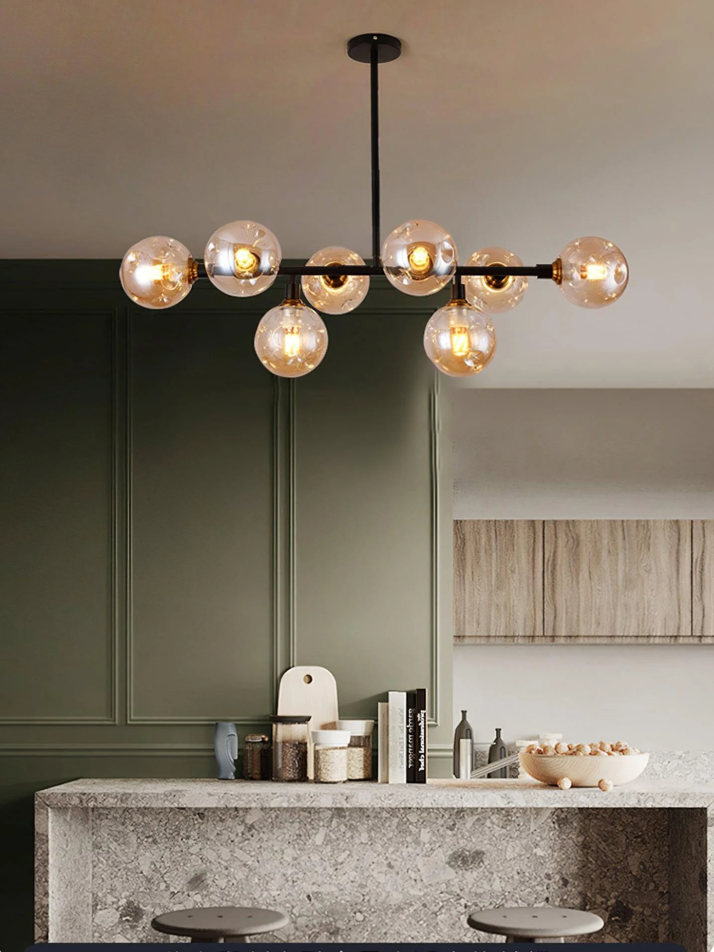 Lustra Chandelier Glass and - Image 18