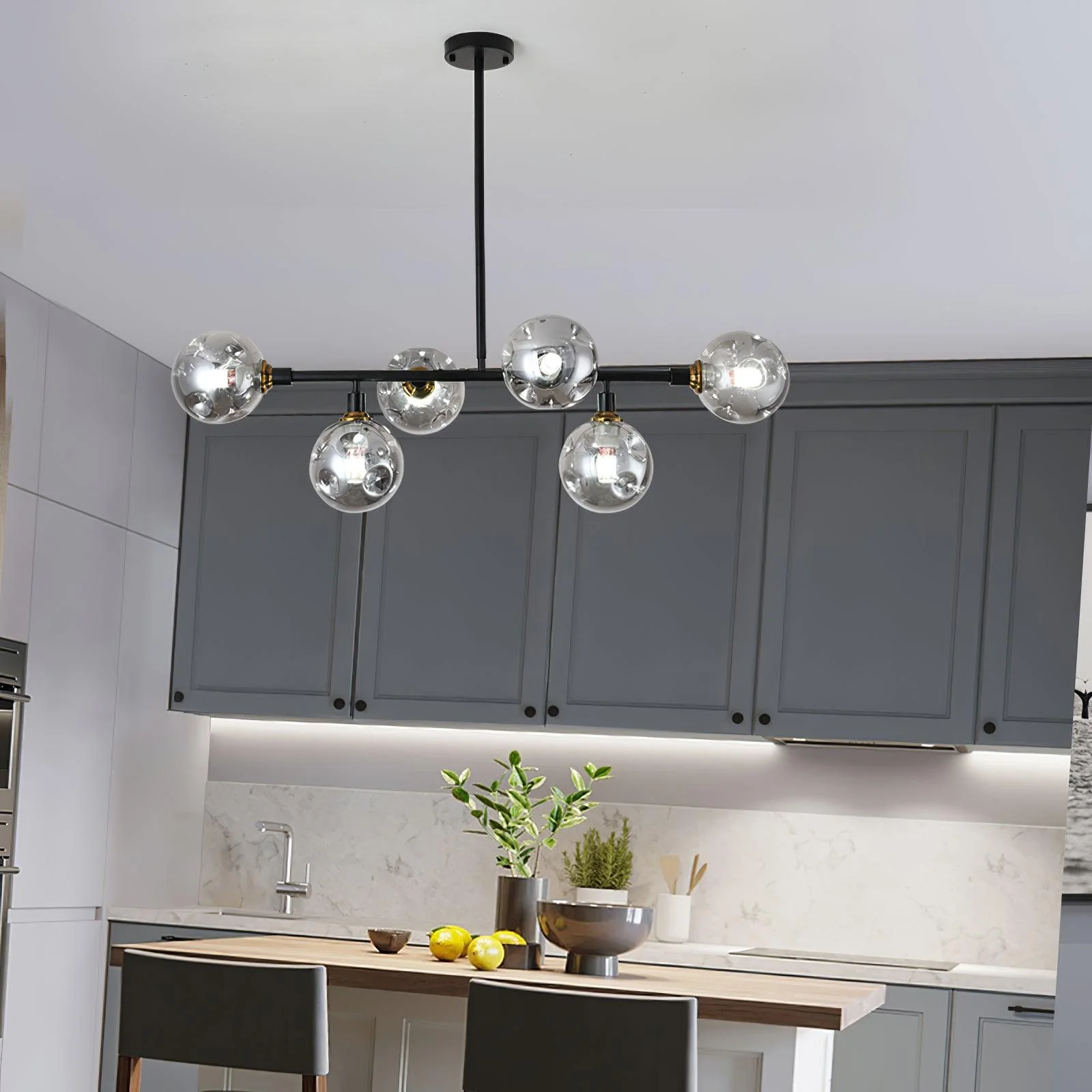 Lustra Chandelier Glass and - Image 21