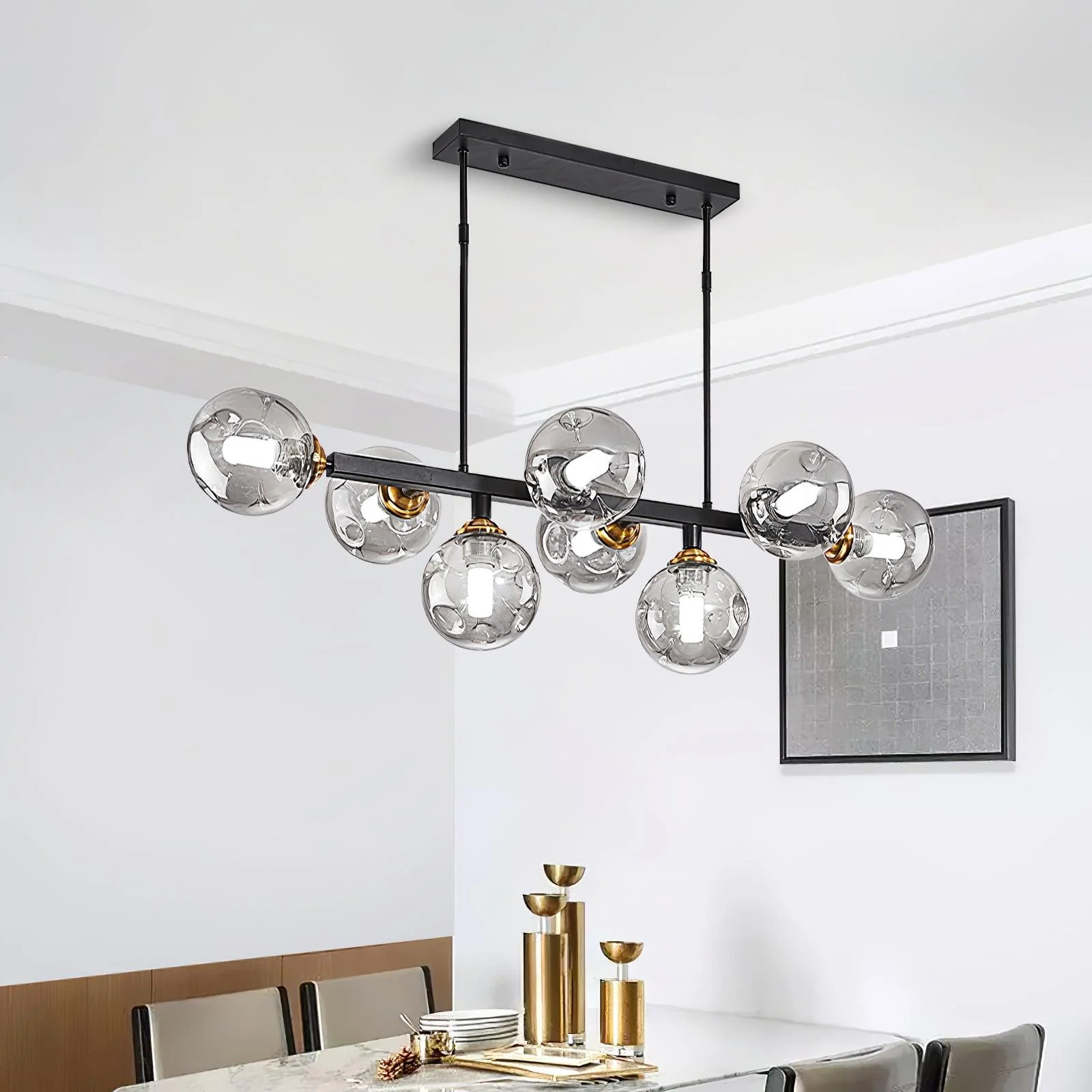 Lustra Chandelier Glass and - Image 24
