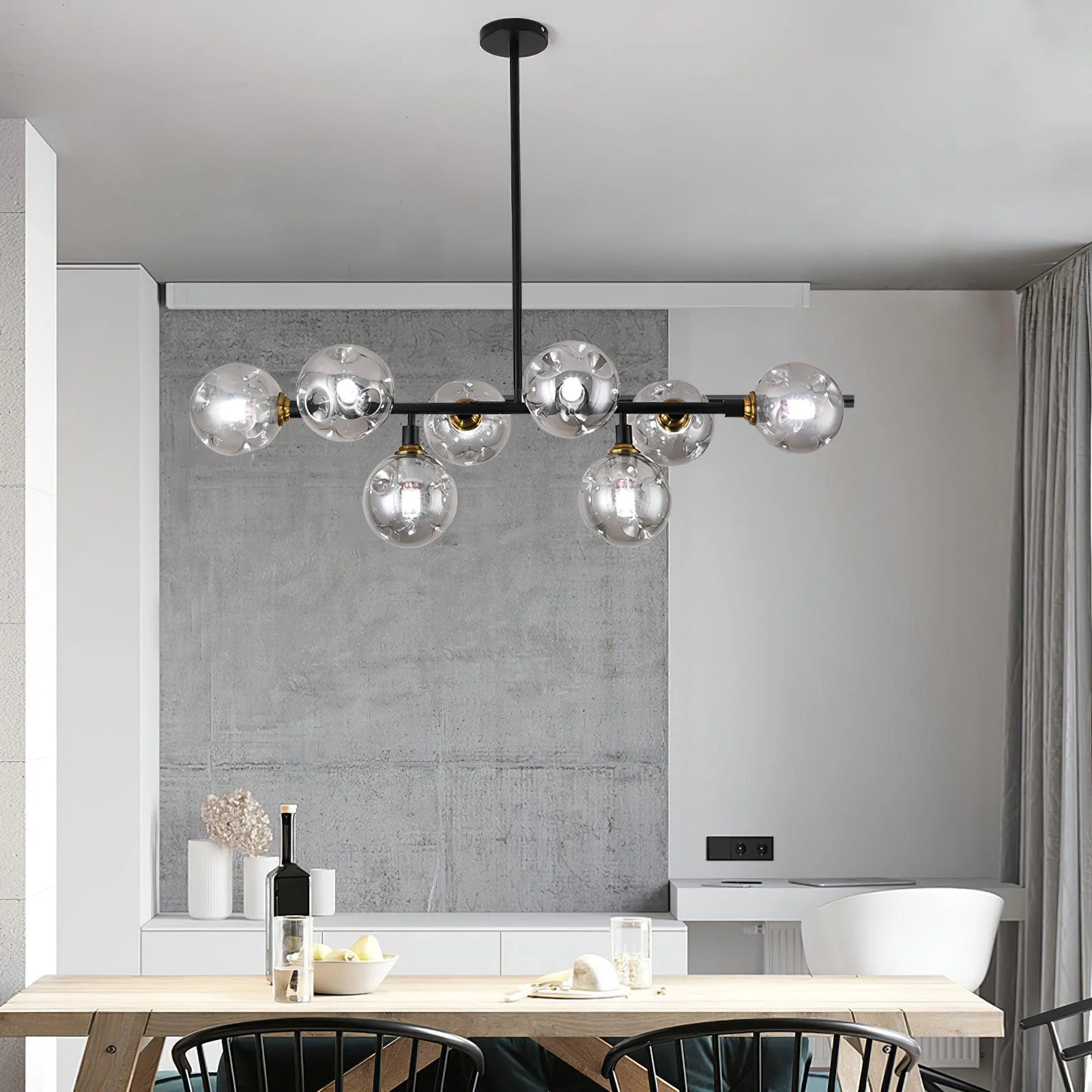 Lustra Chandelier Glass and - Image 4