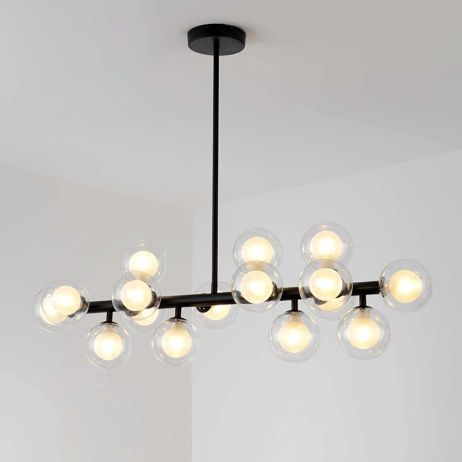 Lustra Chandelier Glass and Minimalist - Image 10