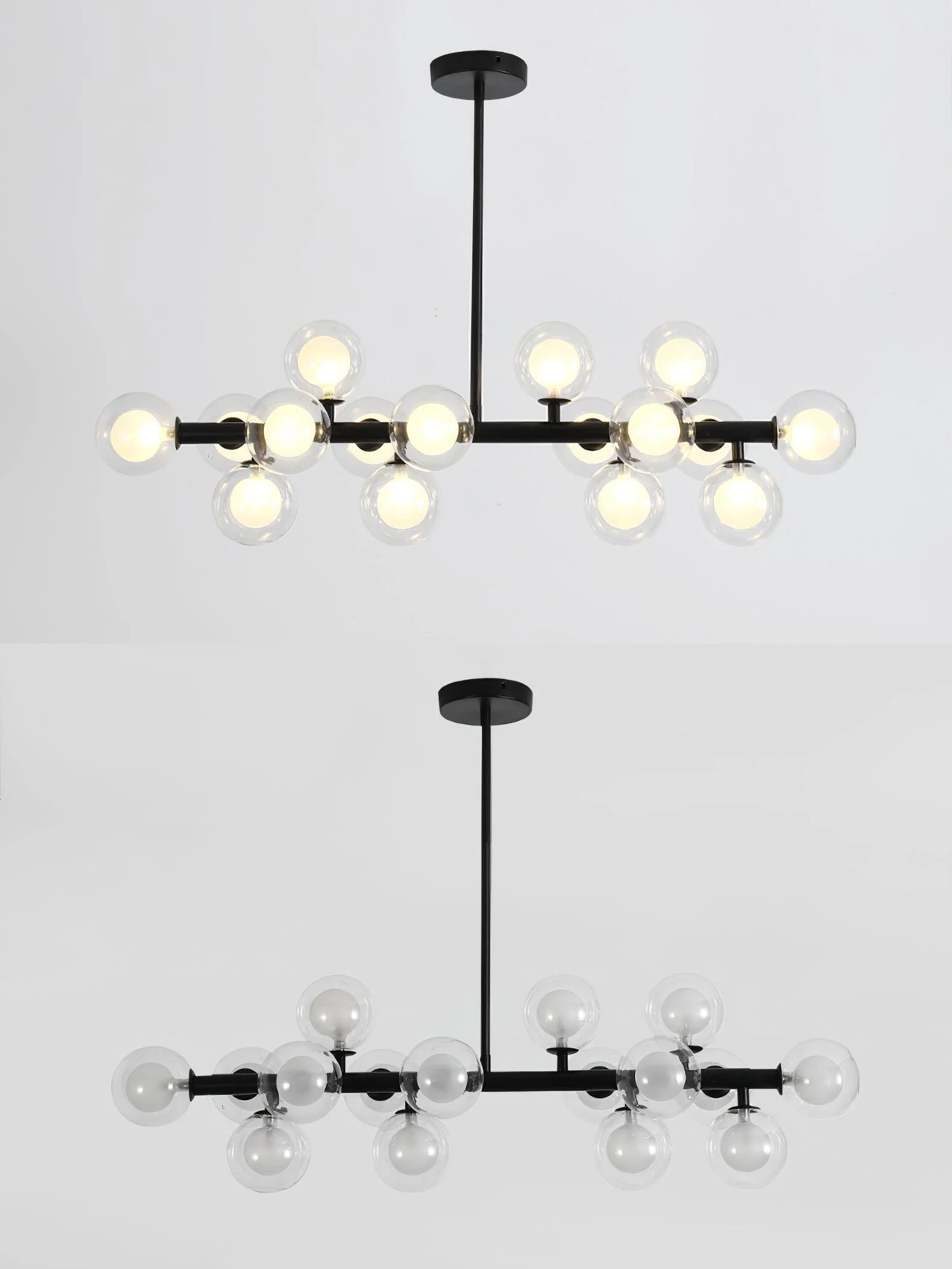 Lustra Chandelier Glass and Minimalist - Image 8