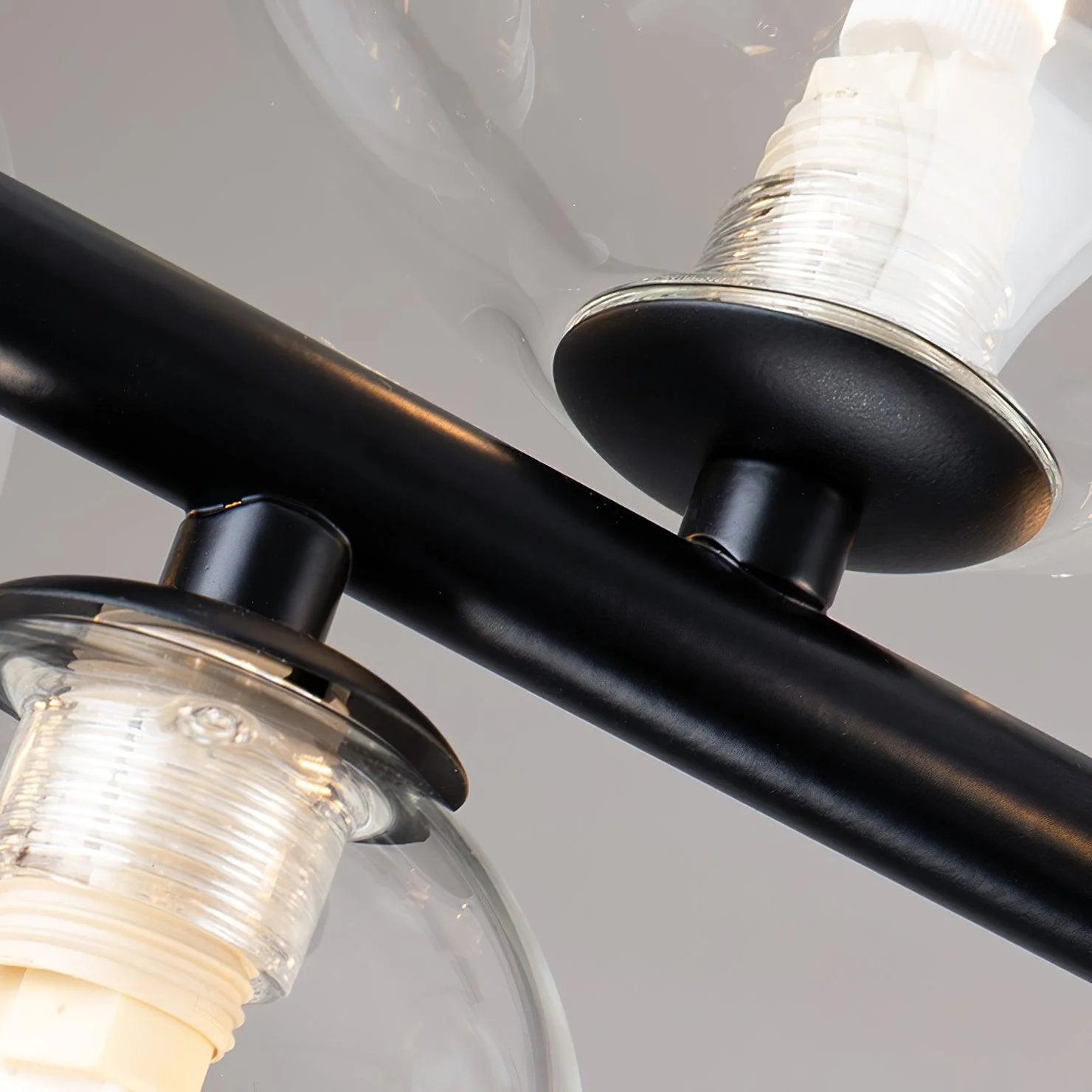 Lustra Chandelier Glass Bubble Nordic Black LED - Image 26