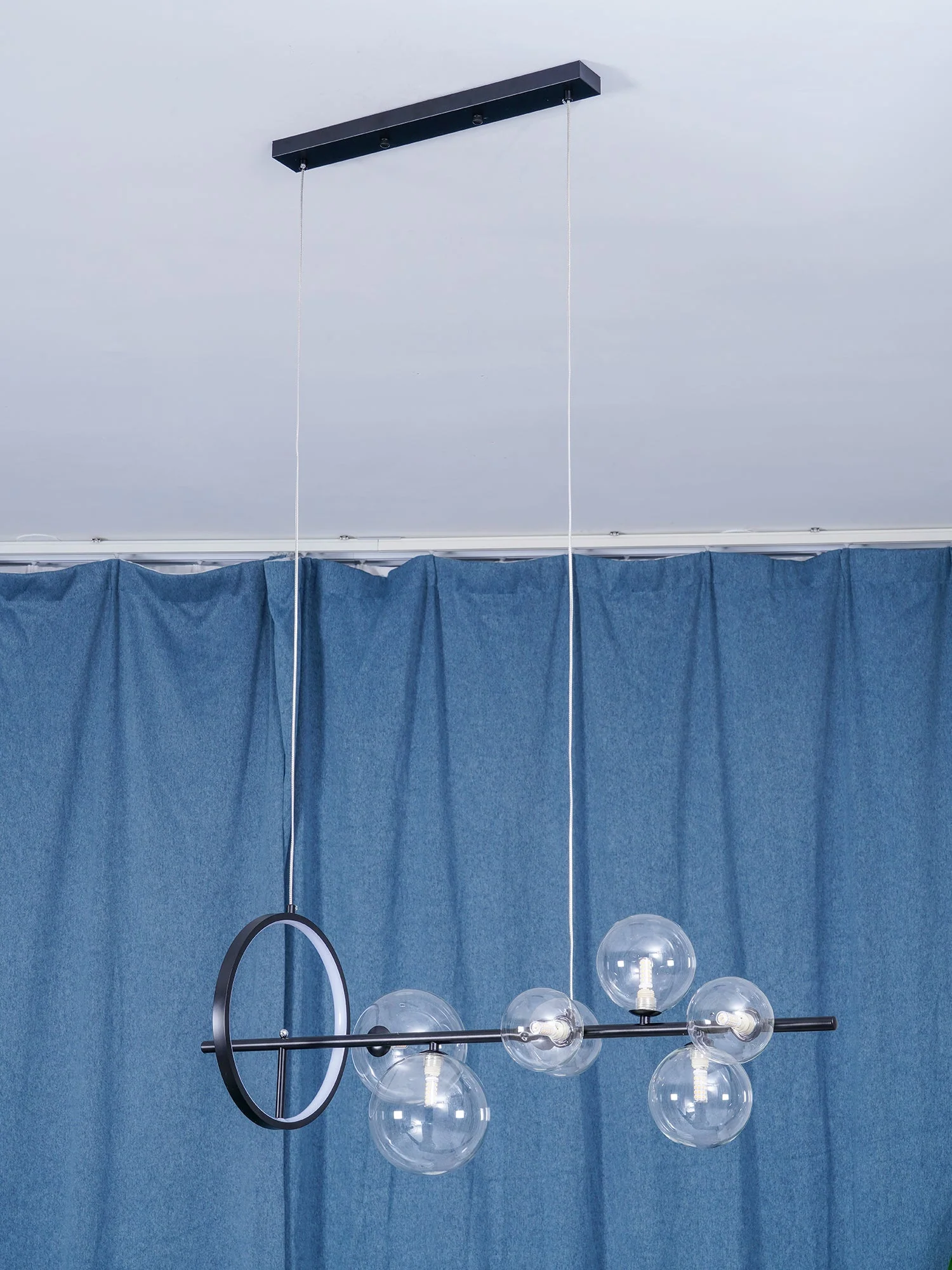 Lustra Chandelier Glass Bubble Nordic Black LED - Image 42