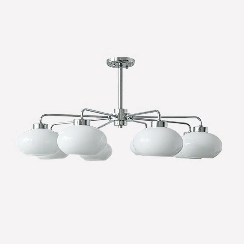 Lustra Chandelier Glass Chrome Geometric Retro - Image 27