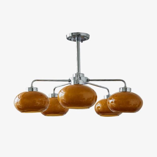 Lustra Chandelier Glass Chrome Geometric Retro - Image 30