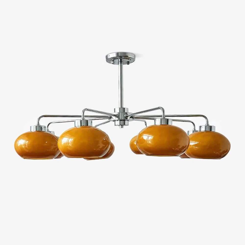 Lustra Chandelier Glass Chrome Geometric Retro - Image 36
