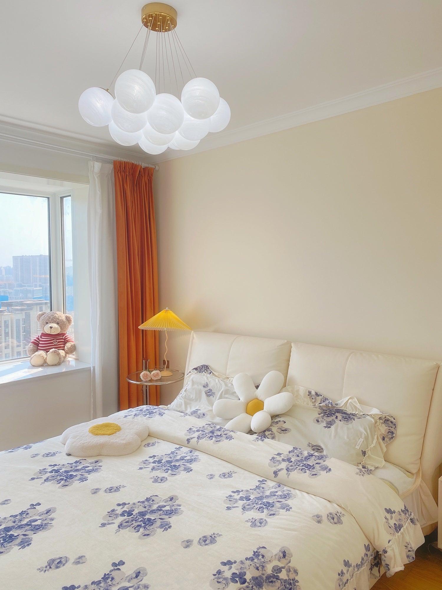 Lustra Chandelier Glass Cluster Frosted Glass - Image 15