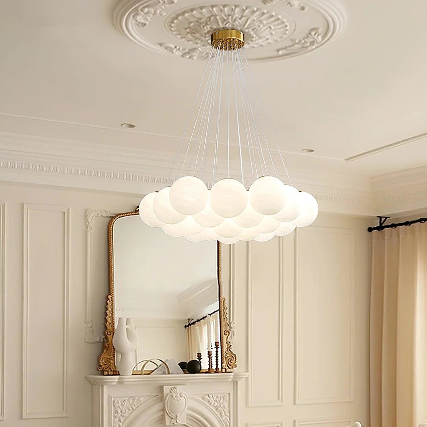 Lustra Chandelier Glass Cluster Frosted Glass - Image 4