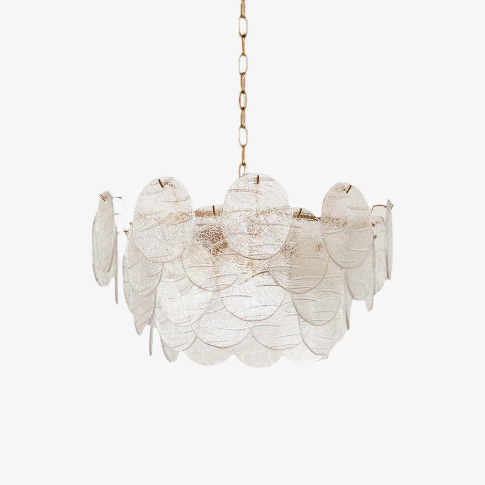 Lustra Chandelier Glass Disc Gold