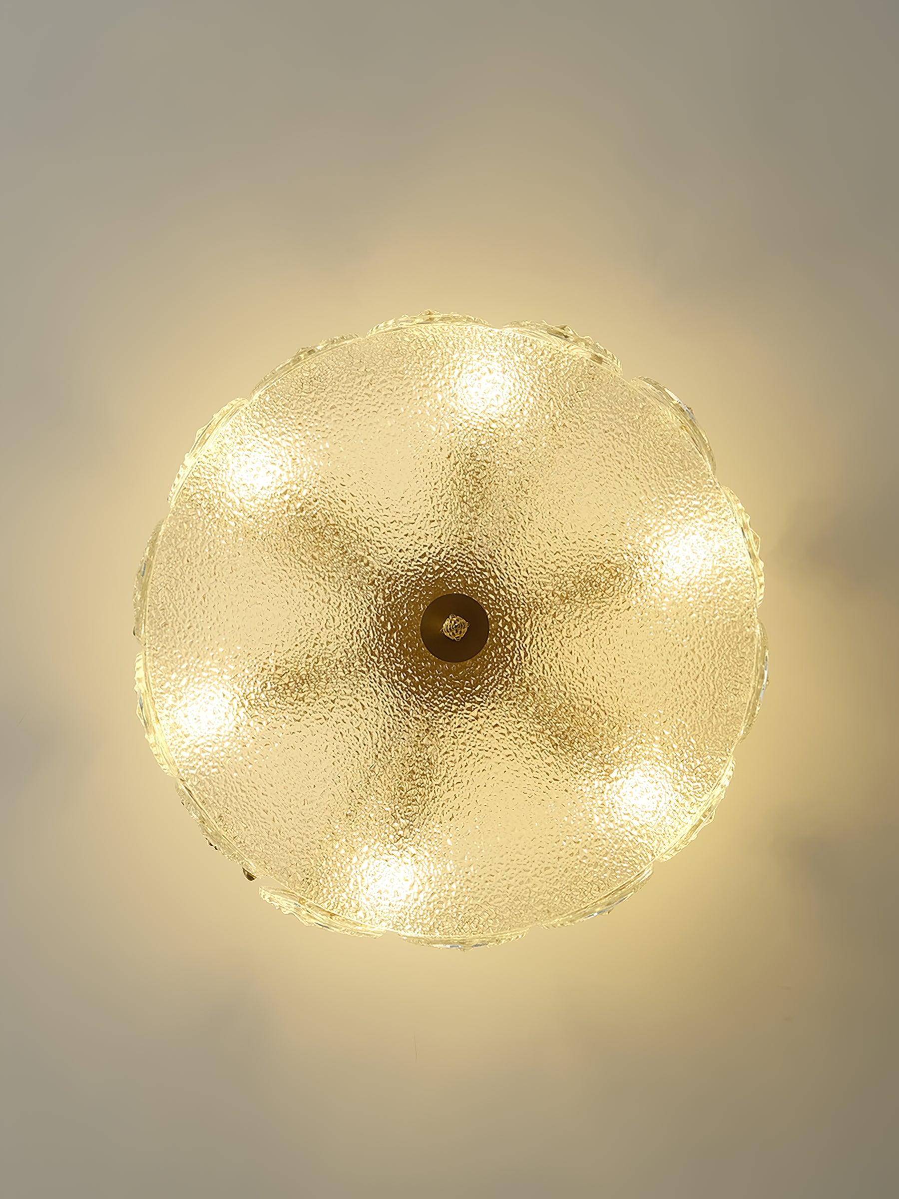 Lustra Chandelier Glass Petals Gold Frame Round - Image 30