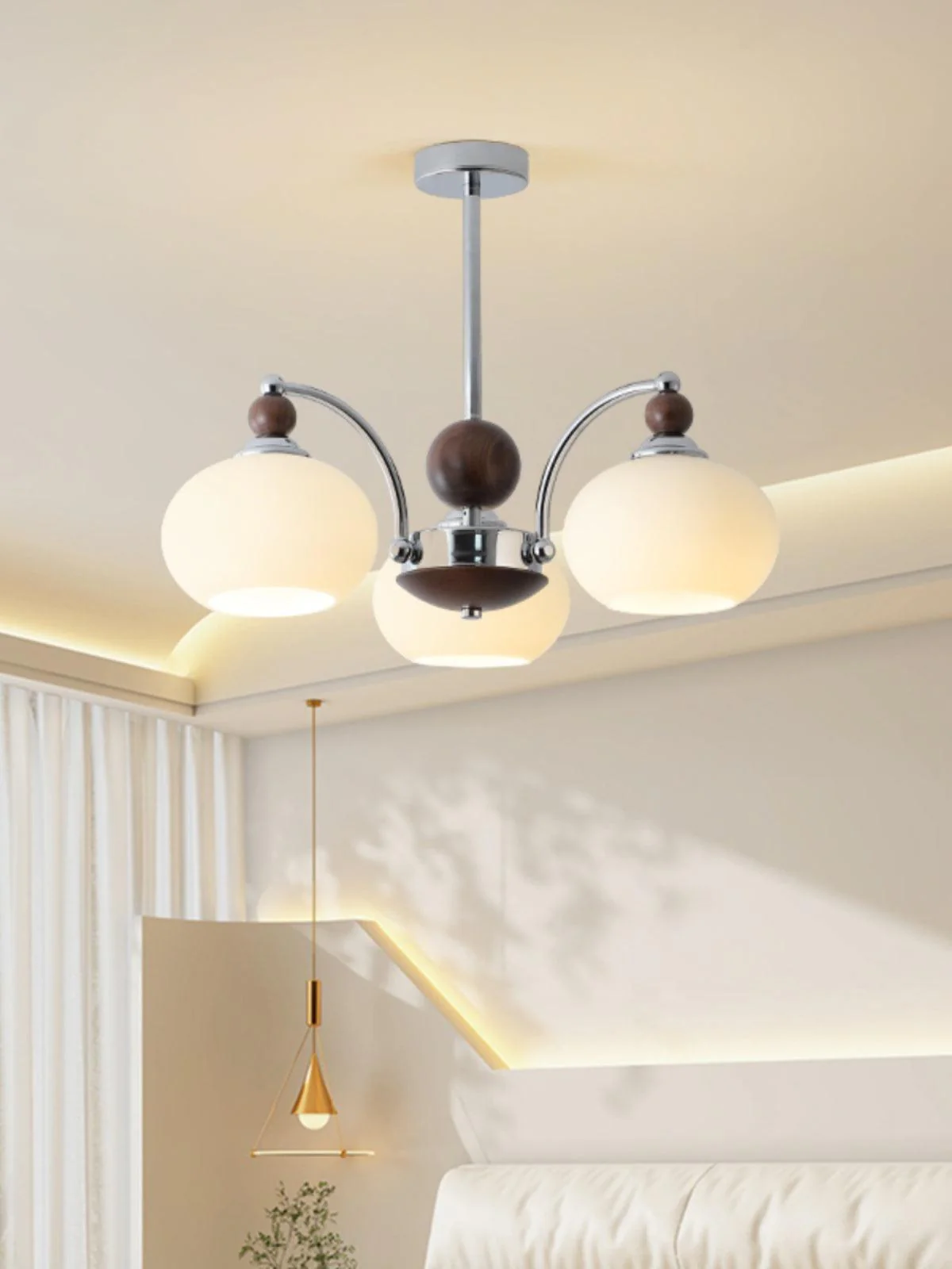 Lustra Chandelier Globe Arm Contemporary - Image 9