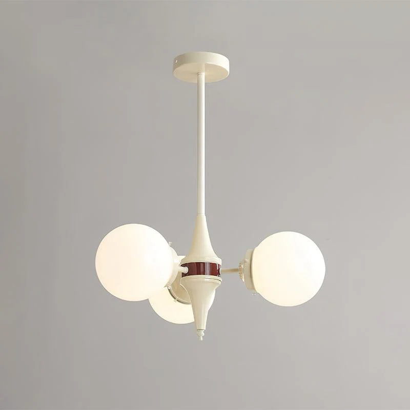 Lustra Chandelier Globe Cream Modern - Image 13