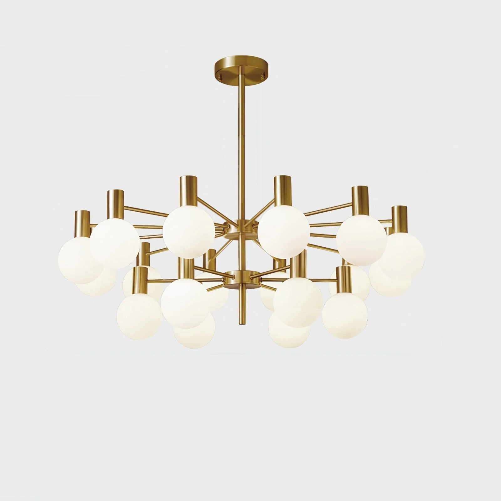 Lustra Chandelier Globe Glass Gold Frame Modern - Image 58