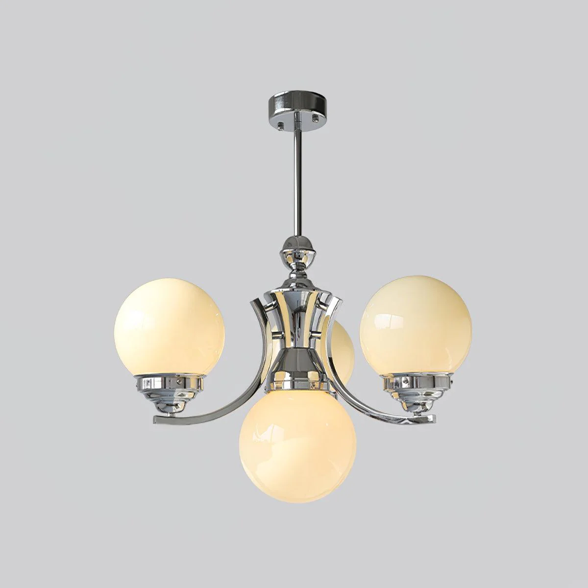 Lustra Chandelier Globe Chrome Modern 5-Light - Image 15