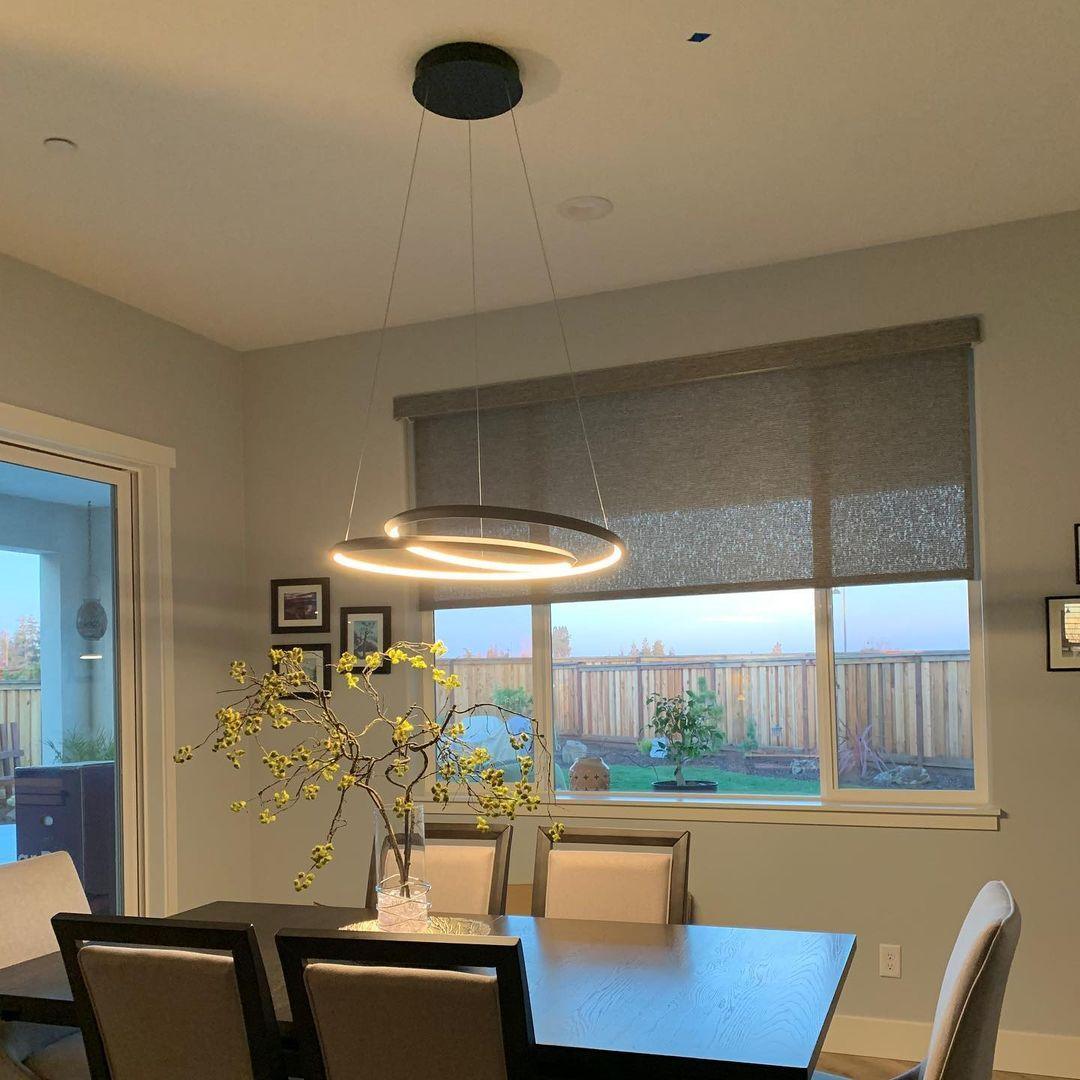 Lustra Chandelier Gold Aluminum Opal Glass - Image 10