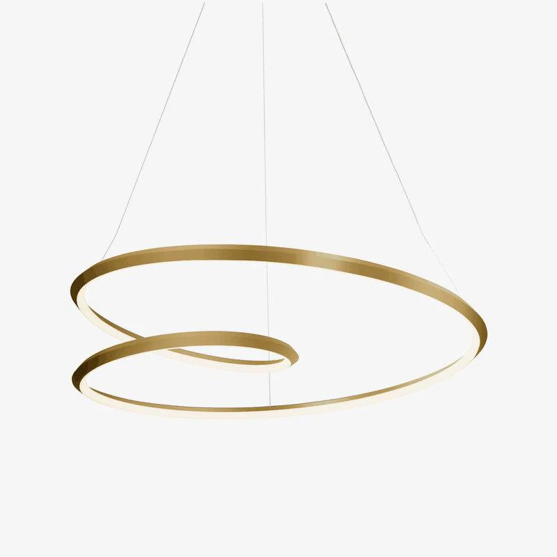 Lustra Chandelier Gold Aluminum Opal Glass - Image 3