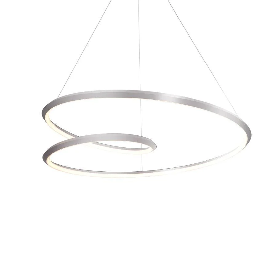Lustra Chandelier Gold Aluminum Opal Glass - Image 7