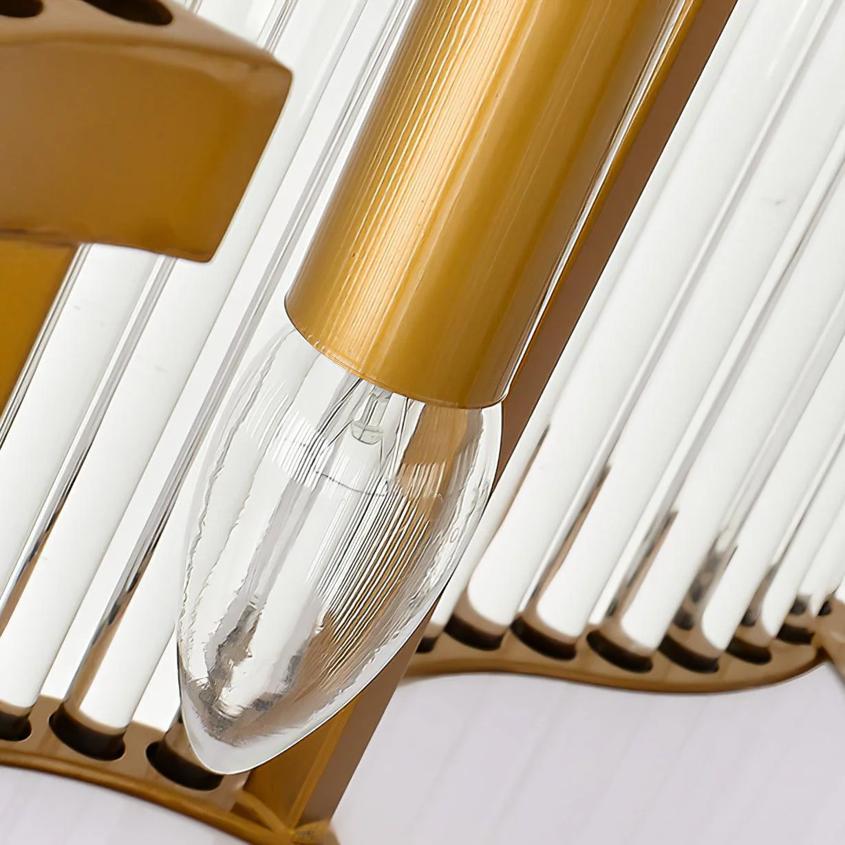 Lustra Chandelier Gold Black Glass - Image 15