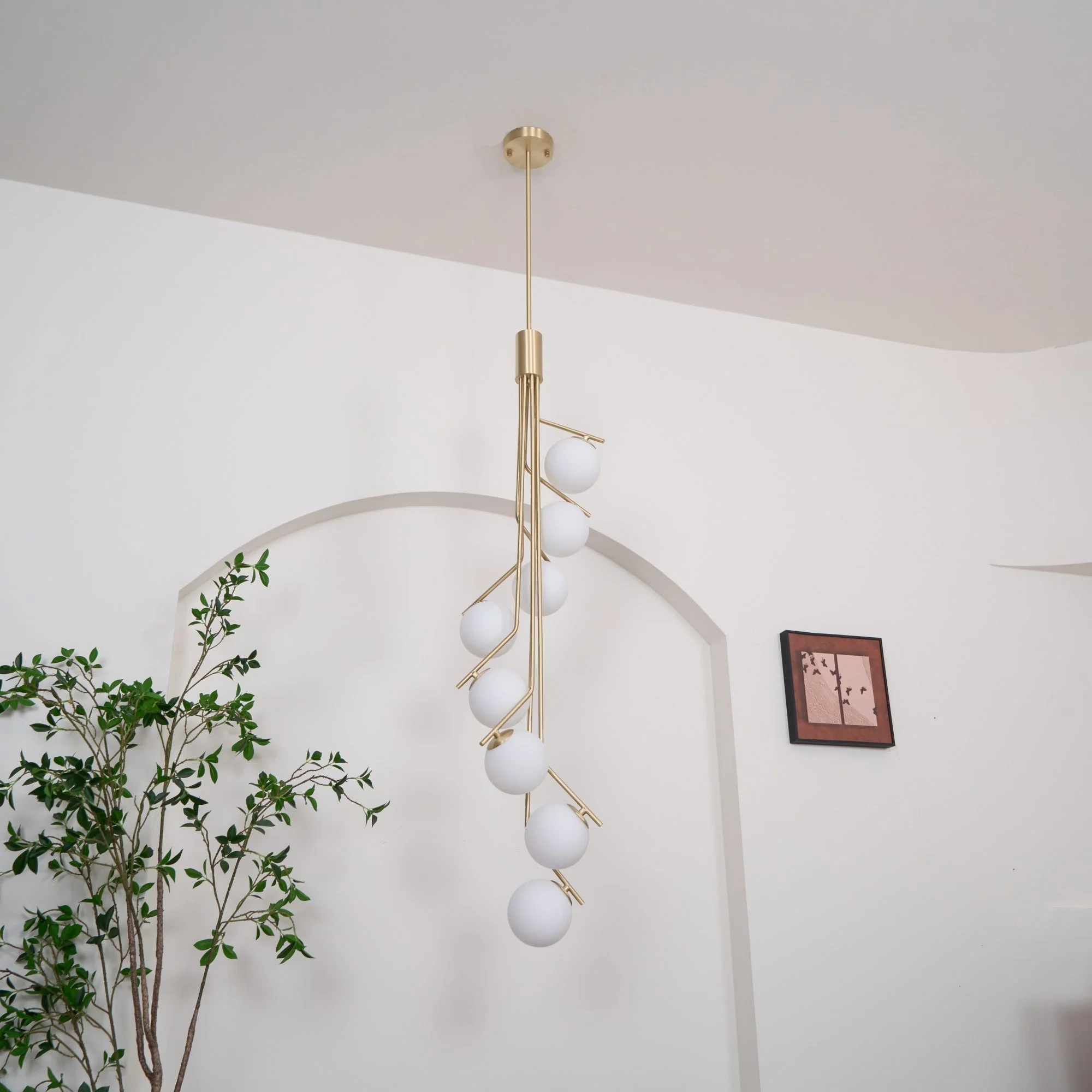 Lustra Chandelier Gold Branch Globe LED - Image 13