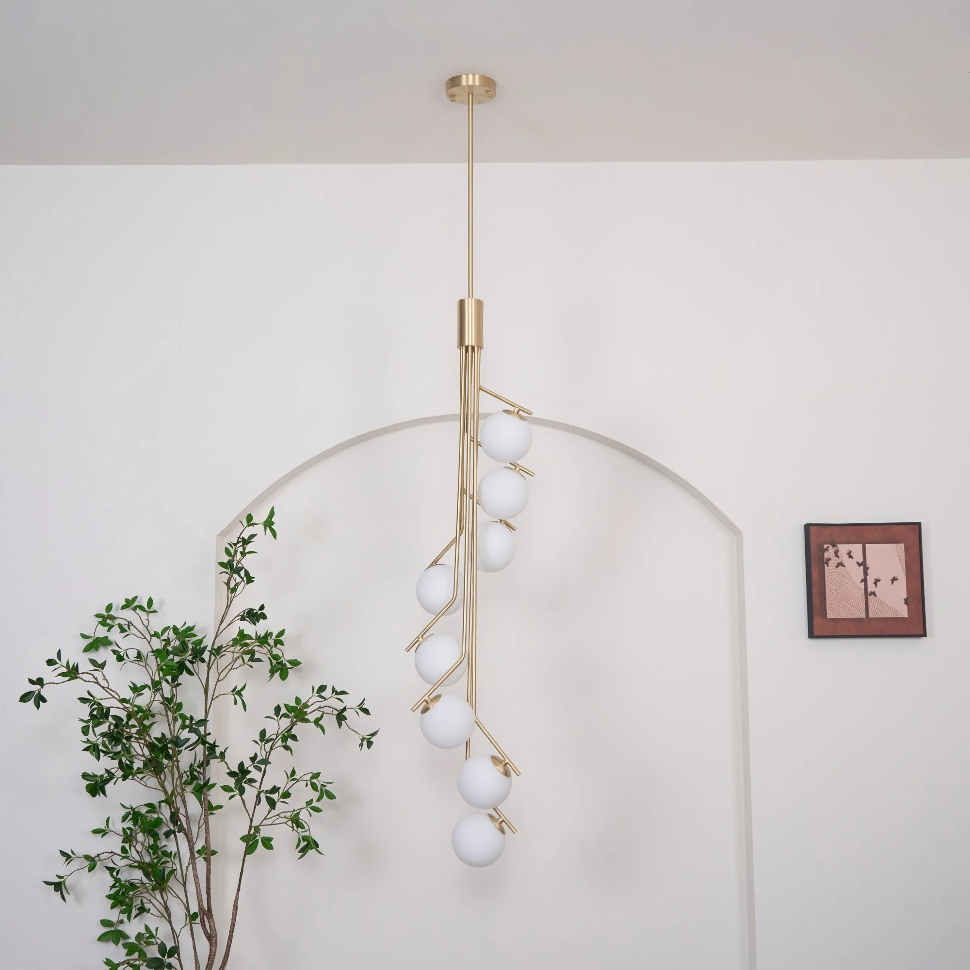 Lustra Chandelier Gold Branch Globe LED - Image 14