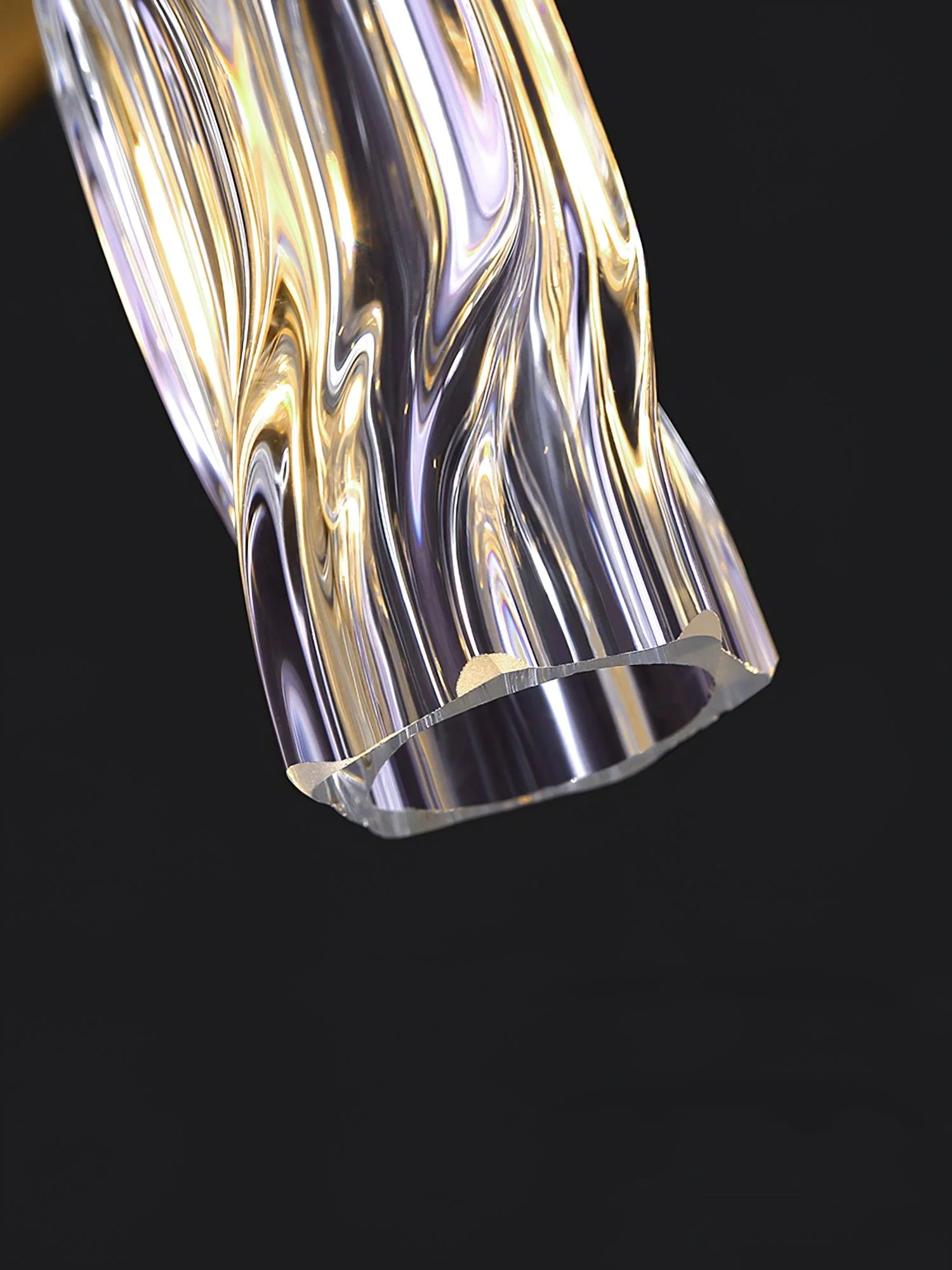 Lustra Chandelier Gold Clear Rod Elegant - Image 11