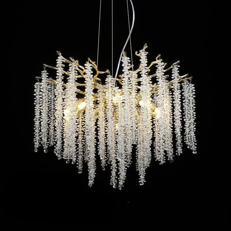 Lustra Chandelier Gold Crystal Branch Elegant - Image 21