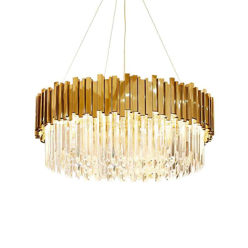 Lustra Chandelier Gold Crystal Golden - Image 22