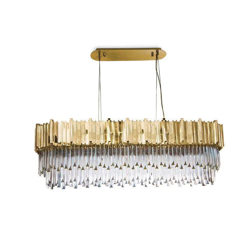 Lustra Chandelier Gold Crystal Golden - Image 24