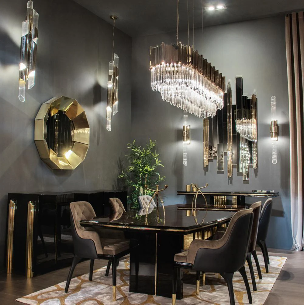 Lustra Chandelier Gold Crystal Golden - Image 33