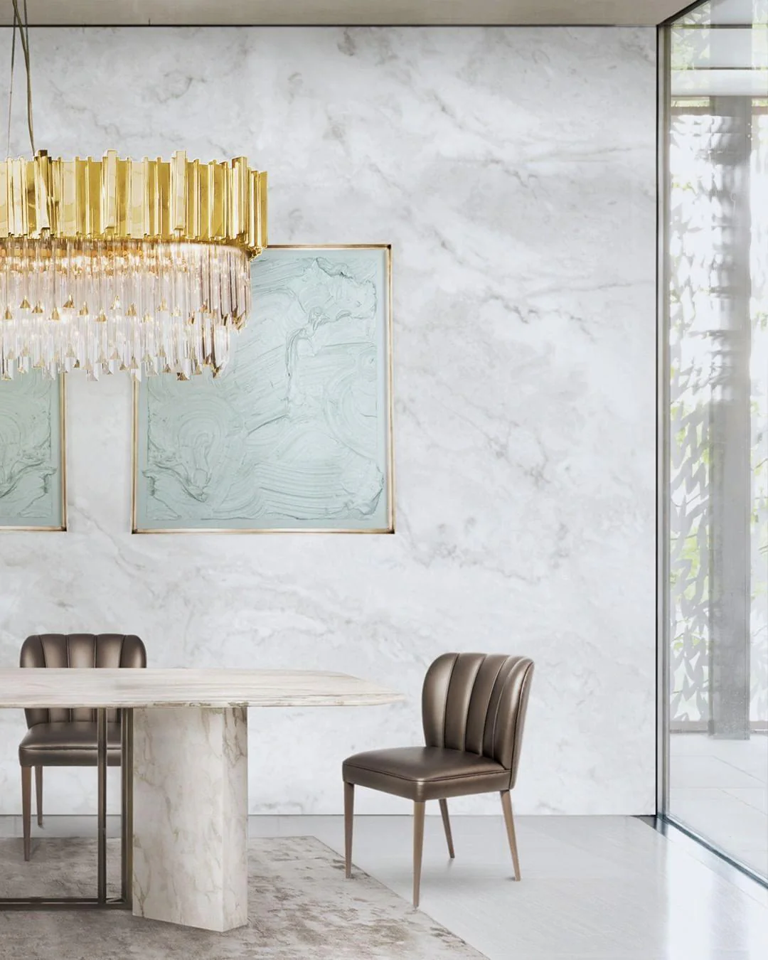 Lustra Chandelier Gold Crystal Golden - Image 34