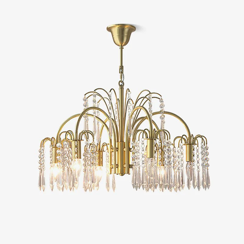 Lustra Chandelier Gold Crystal Isla Dawn Regal