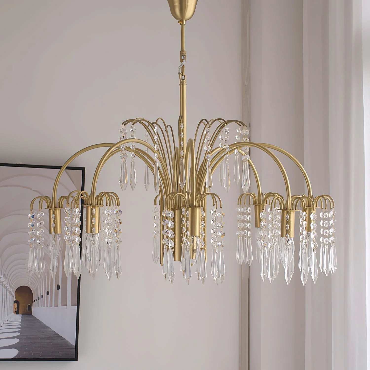 Lustra Chandelier Gold Crystal Isla Dawn Regal - Image 9