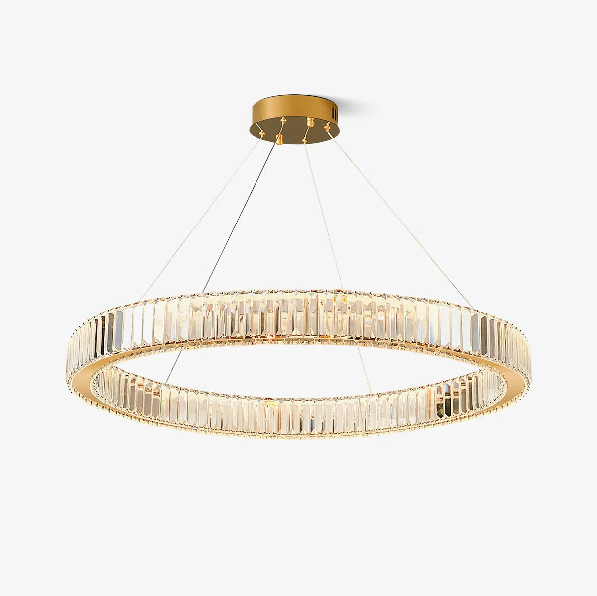 Lustra Chandelier Gold Crystal Ring