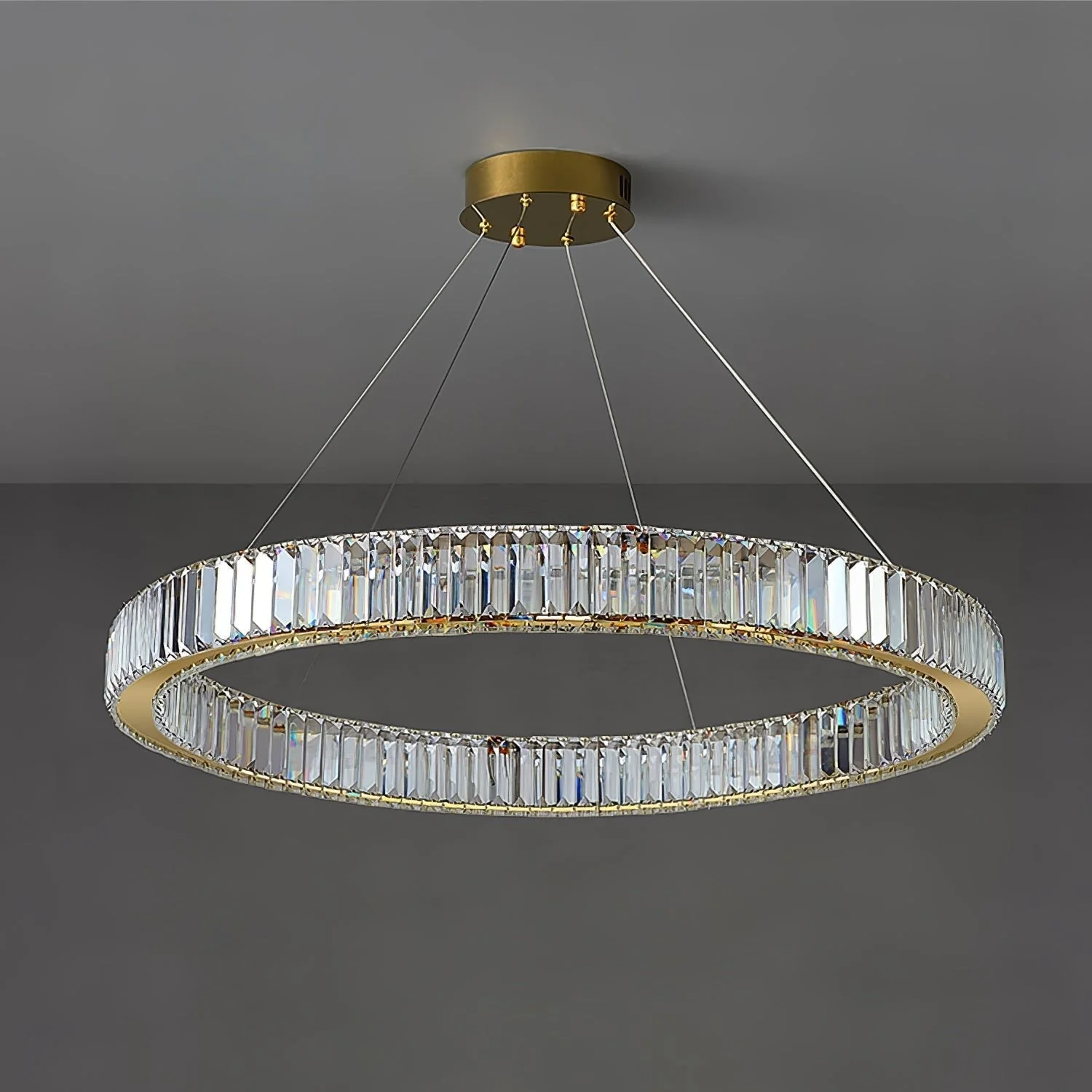 Lustra Chandelier Gold Crystal Ring - Image 22