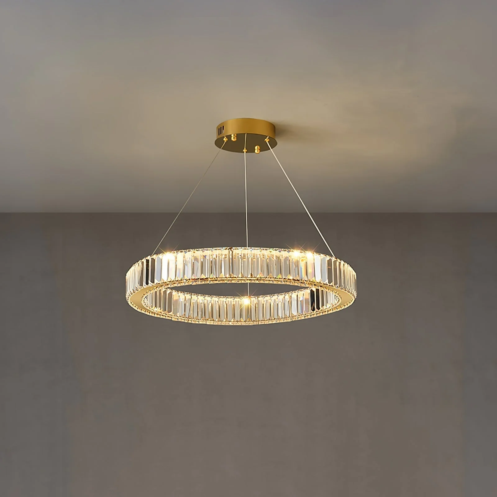 Lustra Chandelier Gold Crystal Ring - Image 27