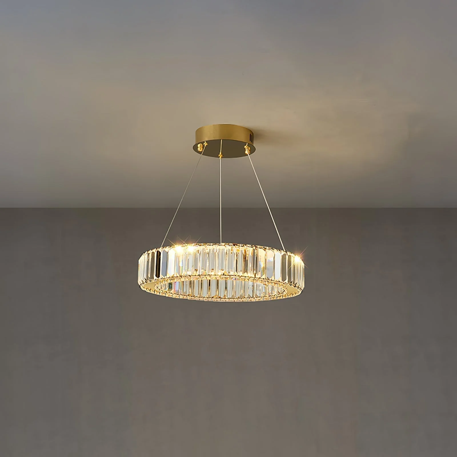 Lustra Chandelier Gold Crystal Ring - Image 29