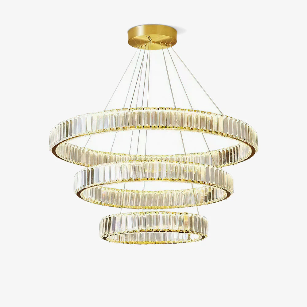 Lustra Chandelier Gold Crystal Ring - Image 39