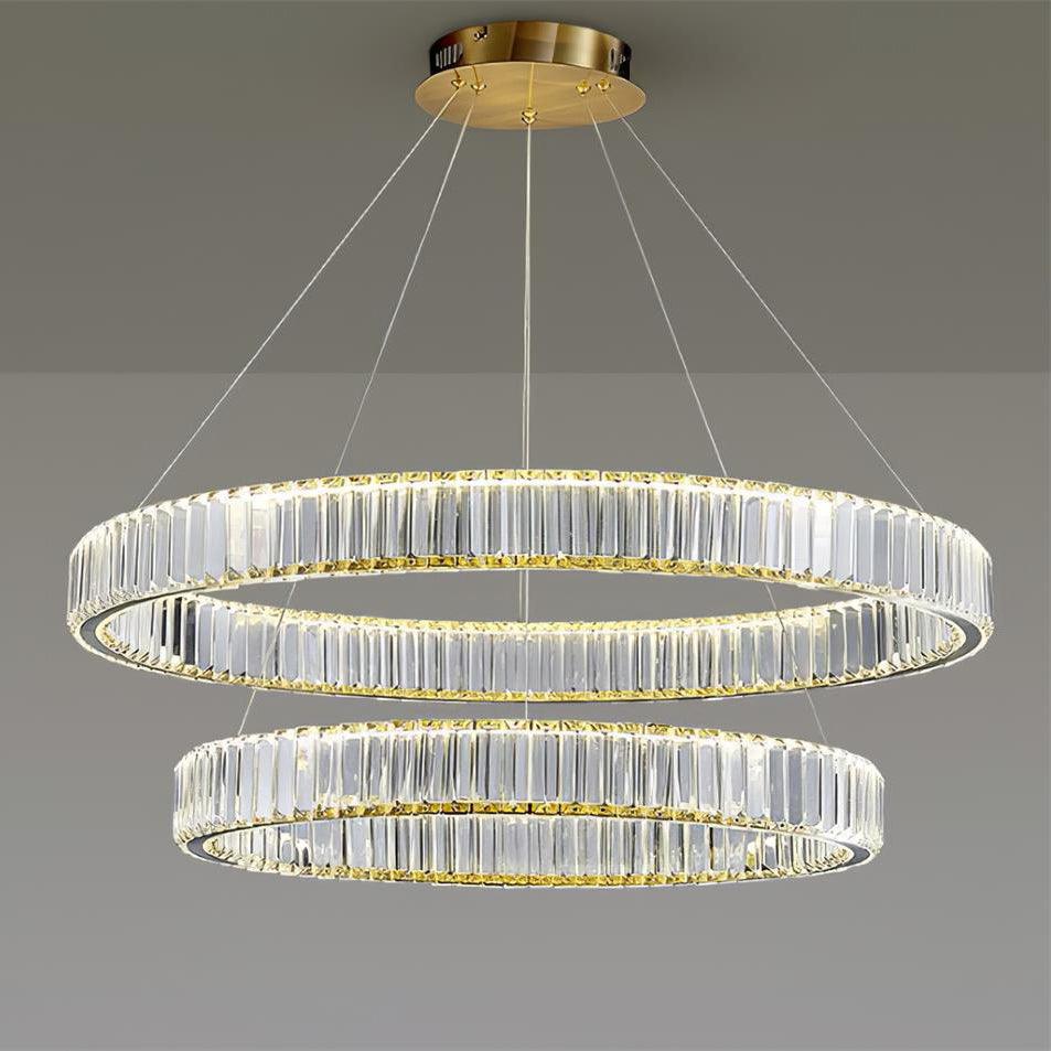 Lustra Chandelier Gold Crystal Ring - Image 5
