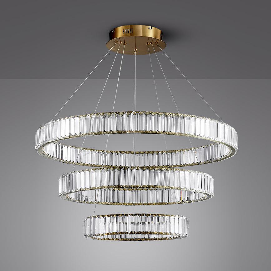 Lustra Chandelier Gold Crystal Ring - Image 51