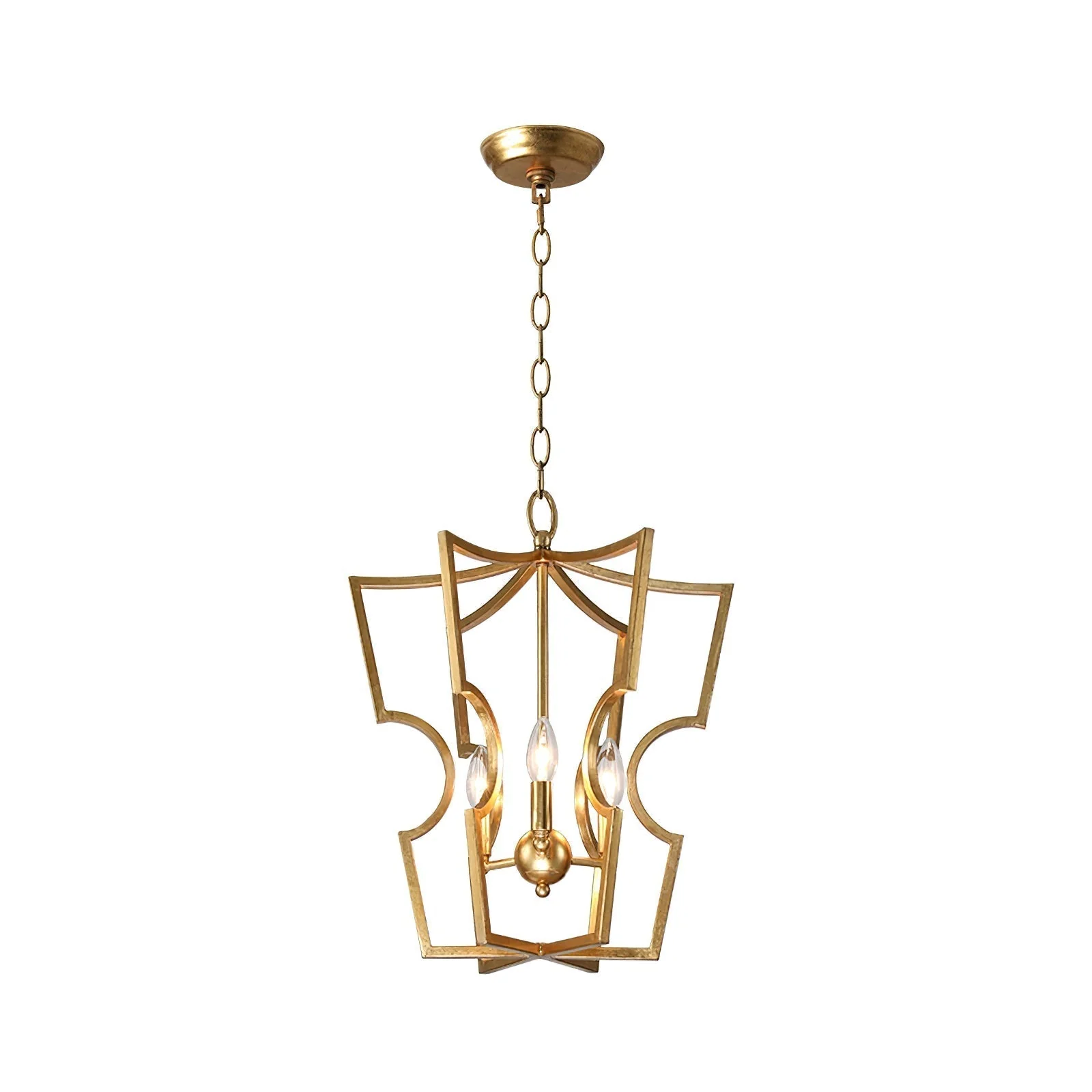 Lustra Chandelier Gold Lantern Frame - Image 11