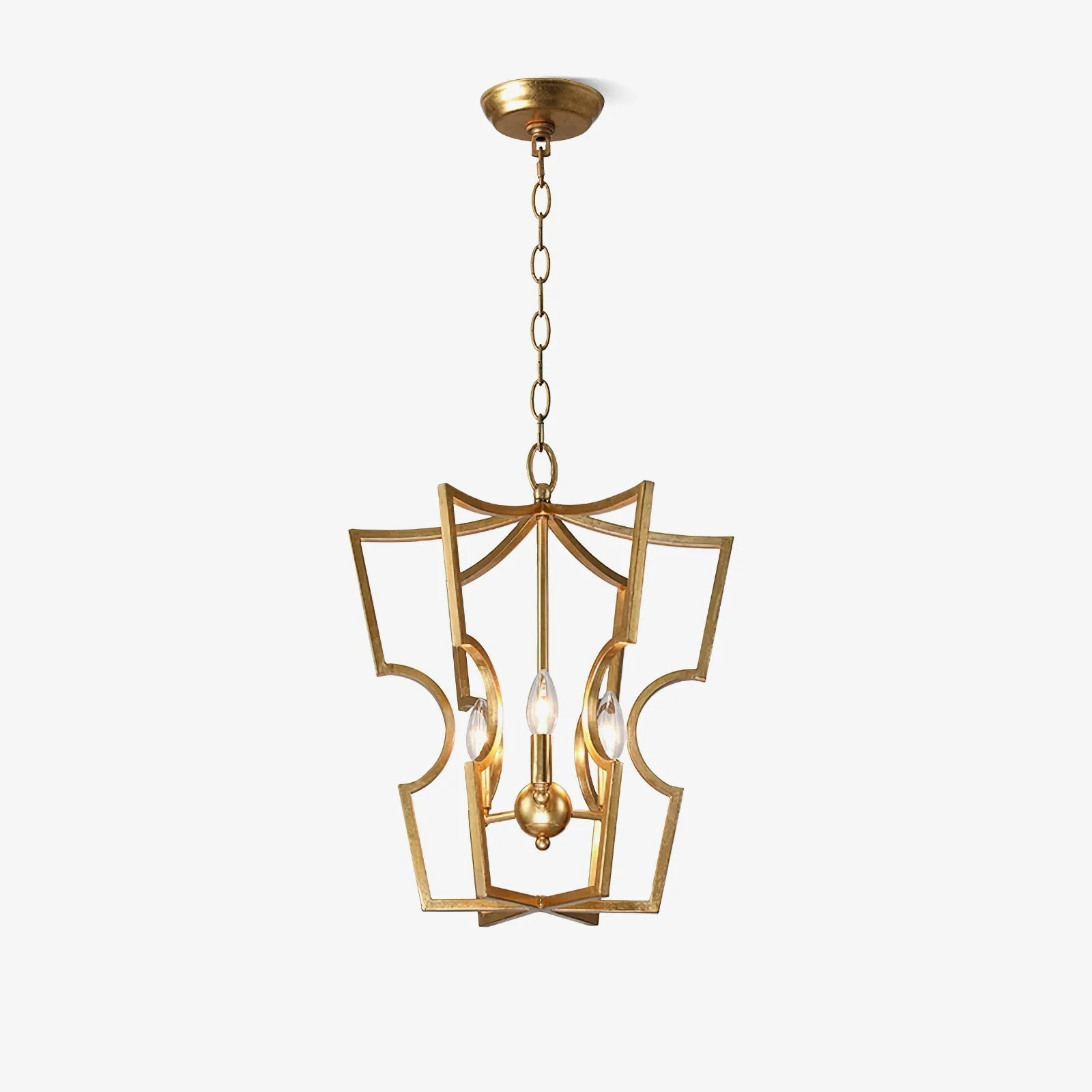 Lustra Chandelier Gold Lantern Frame - Image 13