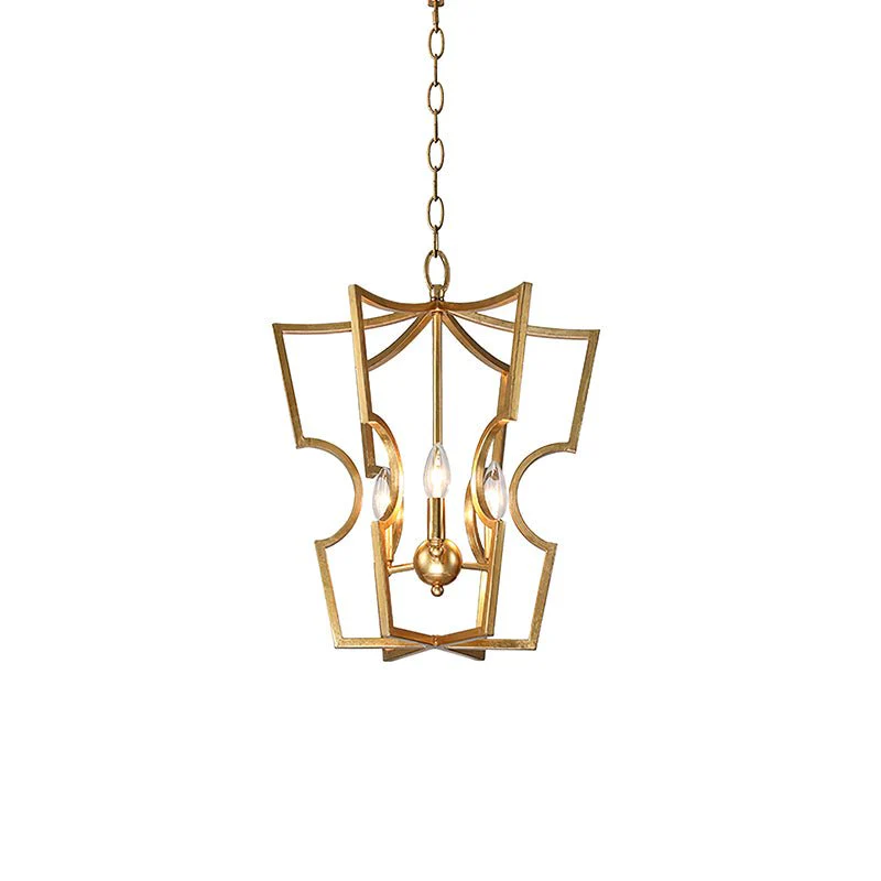 Lustra Chandelier Gold Lantern Frame - Image 23