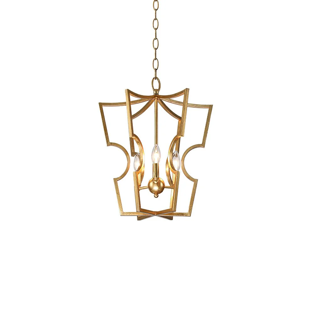Lustra Chandelier Gold Lantern Frame - Image 25